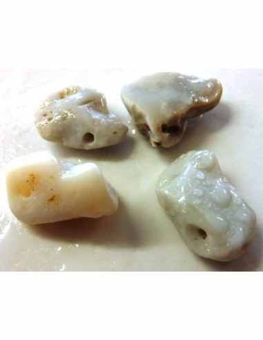 Opale blanc gris pendentif