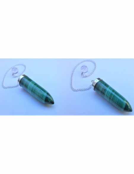 Pendule malachite monte en argent