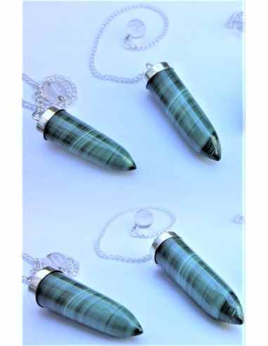 Pendule malachite monte en argent