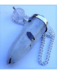 Pendule pierre de lune argent 2