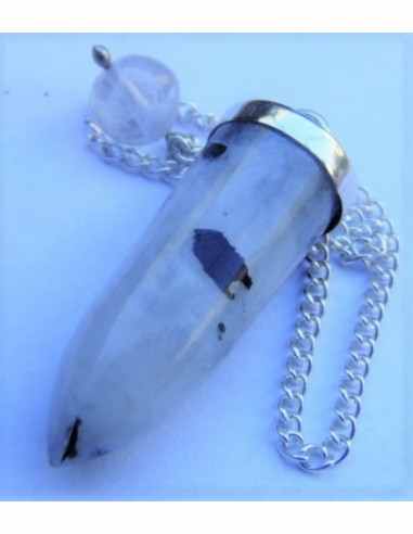 Pendule pierre de lune argent