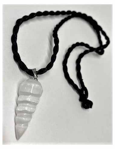Pendentif selenite spirale