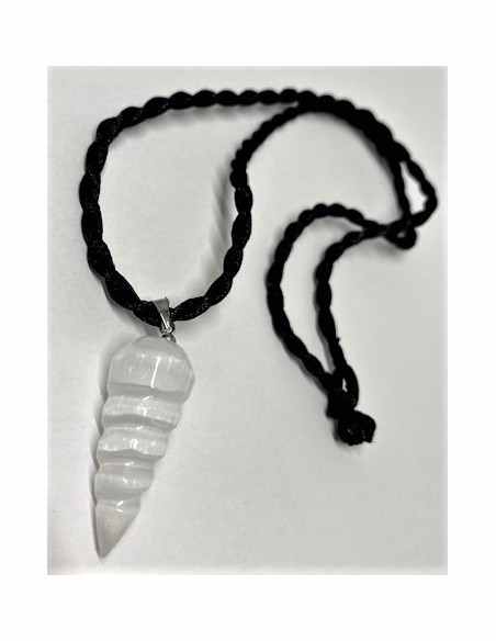 Pendentif selenite spirale