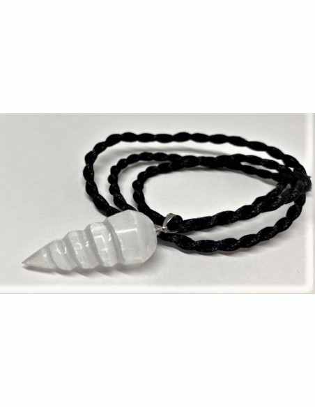 Pendentif selenite spirale