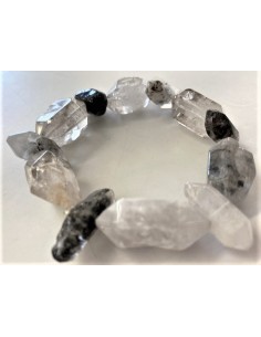 Grand bracelet quartz chlorite, fantome 2