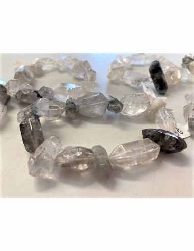 Grand bracelet quartz chlorite, fantome