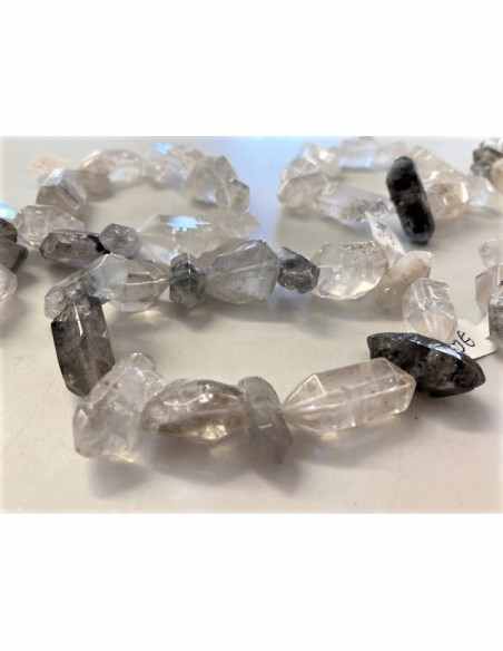 Grand bracelet quartz chlorite, fantome