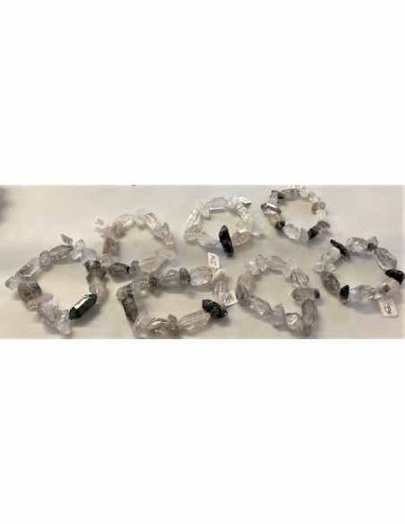 Grand bracelet quartz chlorite, fantome