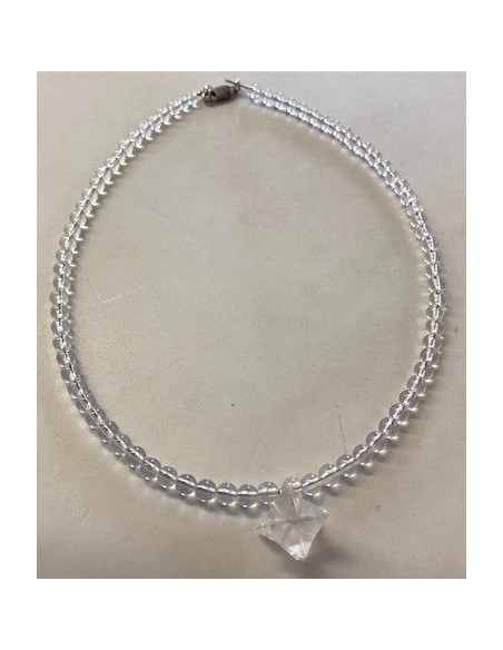 Collier Merkaba quartz