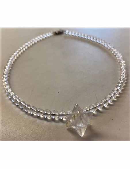 Collier Merkaba quartz