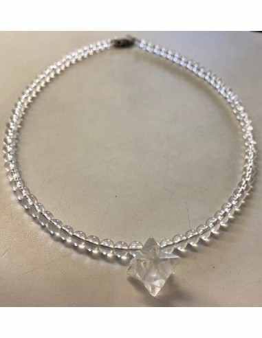 Collier Merkaba quartz
