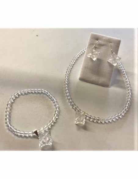 Parure Merkaba quartz