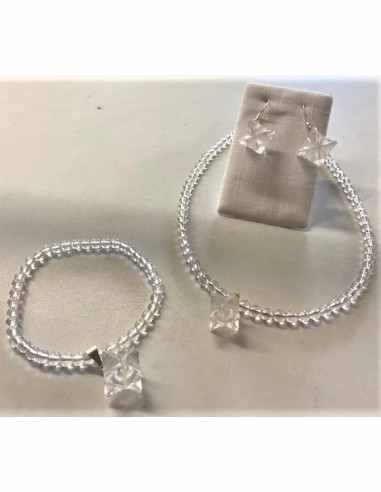 Parure Merkaba quartz