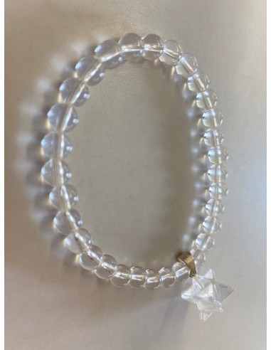 Bracelet Merkaba quartz 6mm