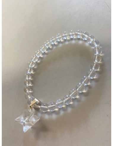 Bracelet Merkaba quartz 6mm
