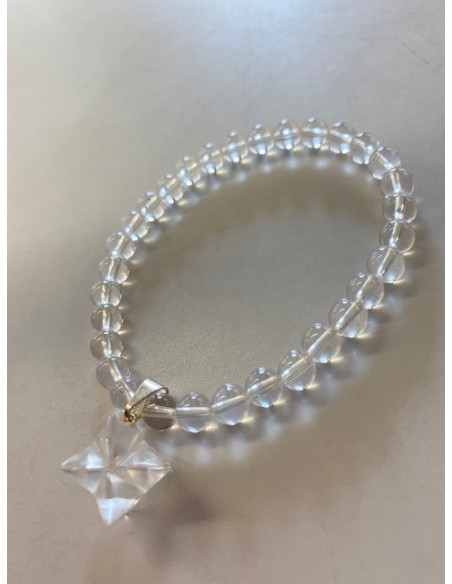 Bracelet Merkaba quartz 6mm