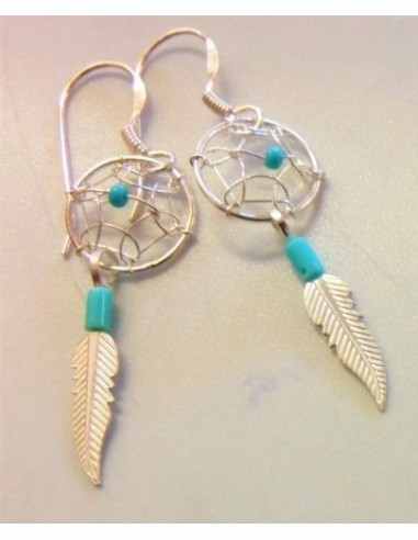 Boucles rattrape rêves turquoise