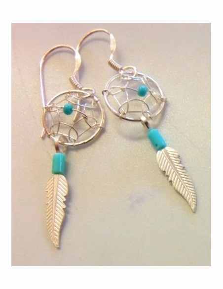 Boucles rattrape rêves turquoise
