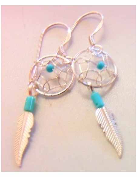 Boucles rattrape rêves turquoise