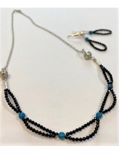 Parure apatite et spinelle noire. 2