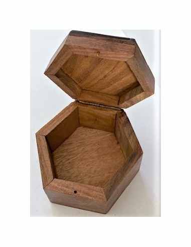 Boite bois hexaedre