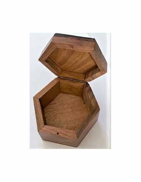 Boite bois hexaedre