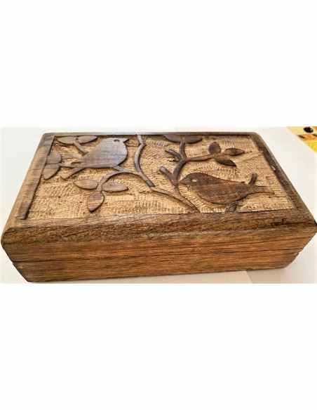 Boite bois rectangulaire 17,5cm