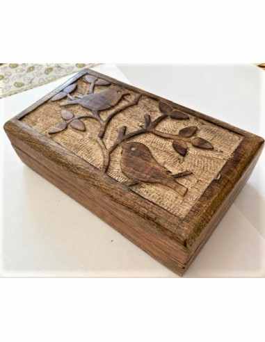 Boite bois rectangulaire 17,5cm