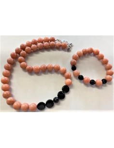 Parure pierre du soleil et spinelle noire. 2
