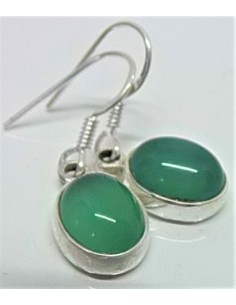 Boucles d'oreilles jade argent 2