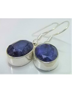 Boucles d'oreilles saphirs argent 2