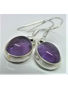 Boucles d'oreilles amethyste argent 2