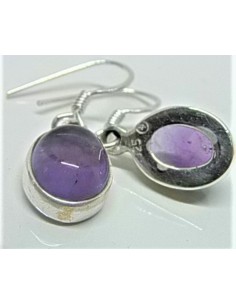 Boucles d'oreilles amethyste argent 2