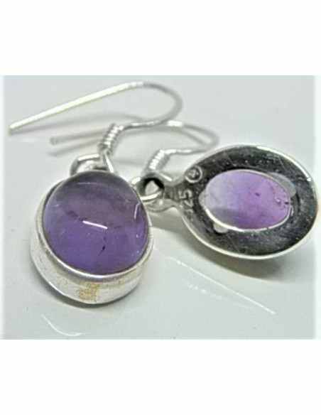 Boucles d'oreilles amethyste argent