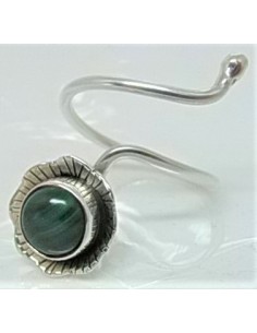 Bague malachite argent