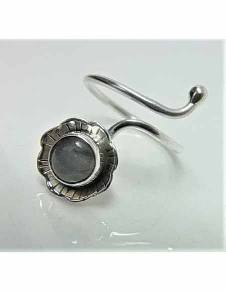 Bague multi reglable labradorite argent