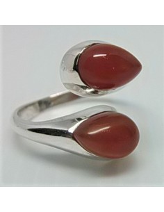 Bague en cornaline argent
