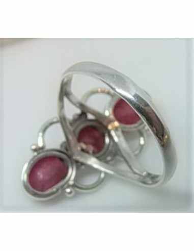 Bague Rubis, saphir, émeraude trois pierres