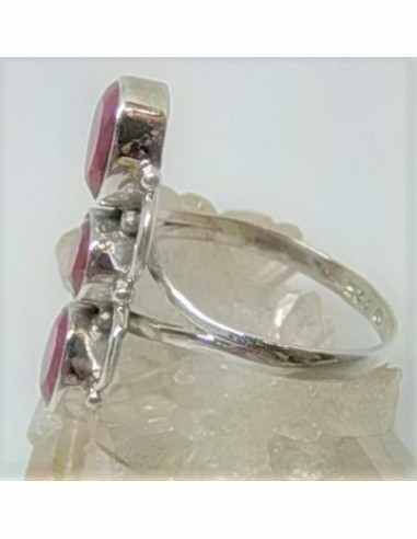 Bague Rubis, trois pierres