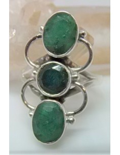 Bague emeraude trois pierres 2