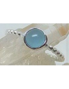 Bague calcedoine bleue argent
