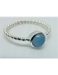 Bague calcedoine bleue argent 2