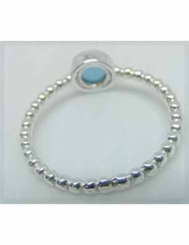Bague calcedoine bleue argent