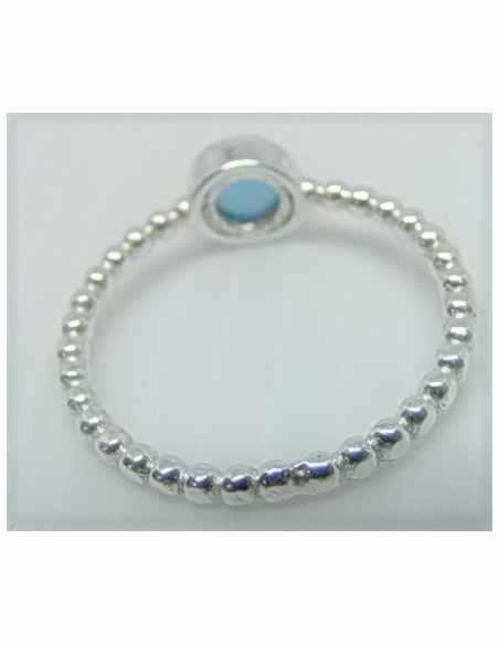 Bague calcedoine bleue argent