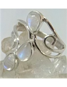 Bague trois pierres pierre de lune