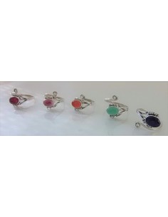 Bague reglable pierre argent 2
