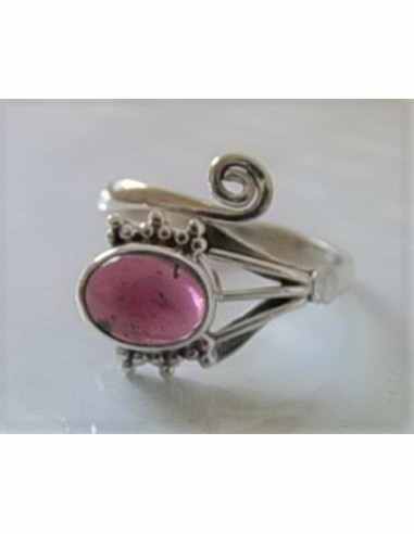 Bague reglable pierre argent