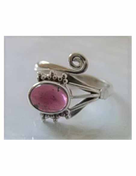 Bague reglable pierre argent