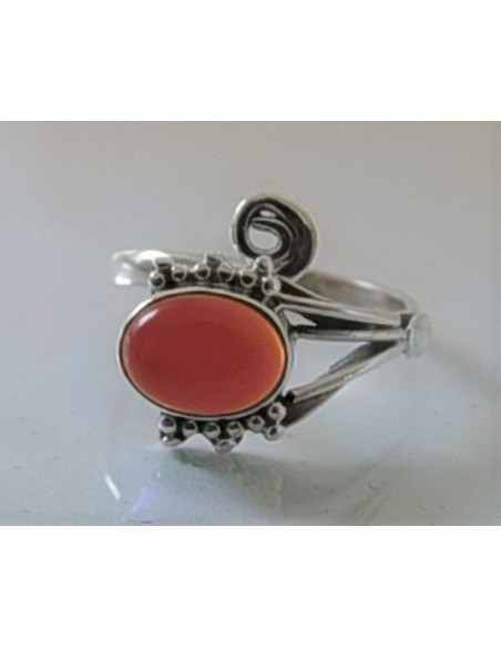 Bague reglable pierre argent