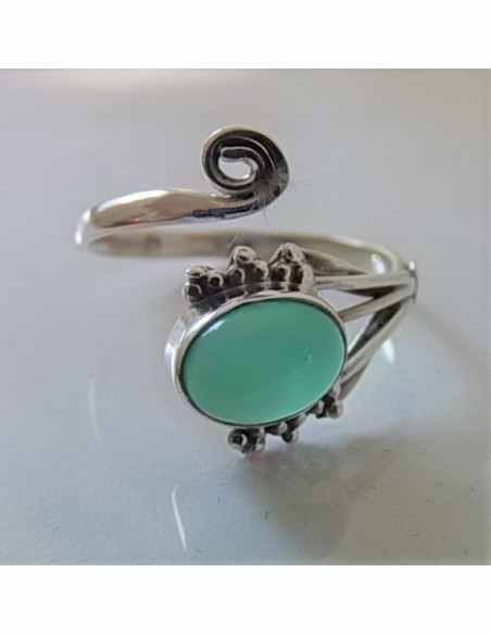 Bague reglable pierre argent